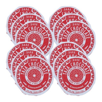 Taza Chocolate Stone Ground Cinnamon Dark Chocolate Discs - Case of 12/2.7 oz