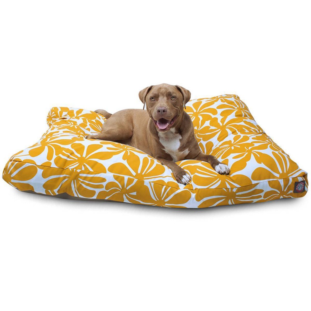 Photos - Bed & Furniture Majestic Pet Plantation Rectangle Dog Bed - Yellow - Medium - M 