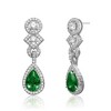 Guili Sterling Silver Dangle Earrings with Cubic Zirconia – A Vibrant Fusion of Color, Elegance, and Sparkle for a Sophisticated Statement Look - 2 of 2