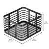 Metal Pantry Basket with Handles - Set of 2 - Matte Black - 3 of 4