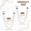 Unique Bargains Women Men Clothes Dress Round Rhinestone Tassel Chain Brooch Pins 2 Pcs - 2 of 4