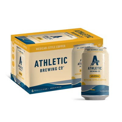 Athletic Brewing Company Cerveza Atletica Non-Alcoholic Light Copper - 6pk/12 fl oz Cans