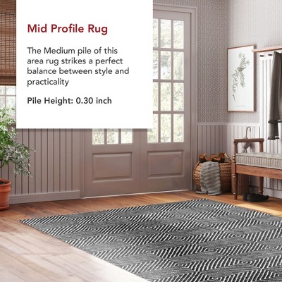 Handmade Gray Geometric Wool 6' x 9' Tufted Area Rug