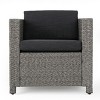 GDFStudio Venice Outdoor Wicker Club Chairs with Cushions (Set of 4) - 4 of 4