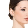 Bold Sterling Silver Inside-Out Round Chunky Hoop Earrings Embellished with Sparkling Cubic Zirconia for a Modern and Dazzling Look - 2 of 3