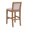 CAVINAS Dining Chairs Kitchen Chairs Set of 2 Bar Stool Side Chair Rubber wood Frame Fabric Accent Bar Chairs for Kitchen, Bedroom - 2 of 4