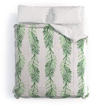 King Gabriela Fuente Natumas Polyester Comforter + Pillow Shams Green - Deny Designs