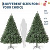 Artificial Christmas Tree - 1450 Realistic Pine Tips w/Metal Stand for Living Room/Office - Green - 2 of 4