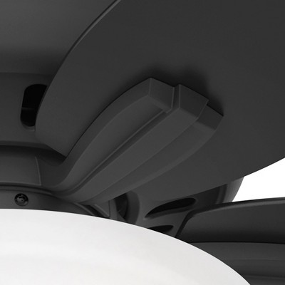 42" Matte Black Low Profile Ceiling Fan with LED Light and Remote