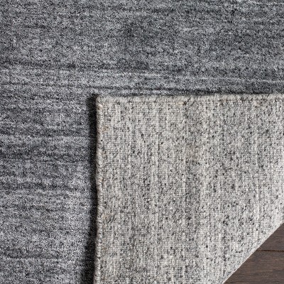 Graphite Hand-Knotted Wool and Viscose 6' x 9' Area Rug