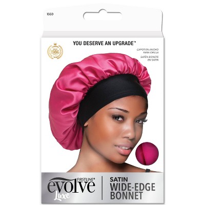 Evolve Jumbo Satin Bonnet, Black, 1 Count 