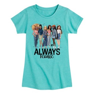 Girls' - Barbie - Always Iconic Fitted Short Sleeve Graphic T-Shirt - 1 of 4