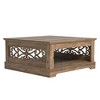Galano Heron Mission 34.8 in. Knotty Oak Wood Top Square Coffee Table - 3 of 4