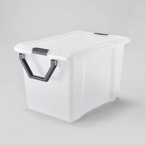 128qt Extra Large Wheeled Latching, Large Rolling Storage Containers
