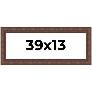 PosterPalooza | 39x13 Wide Bamboo Picture Frame, UV Acrylic, 4 Finishes - Brown, Black, Silver, and Natural - 1 of 4