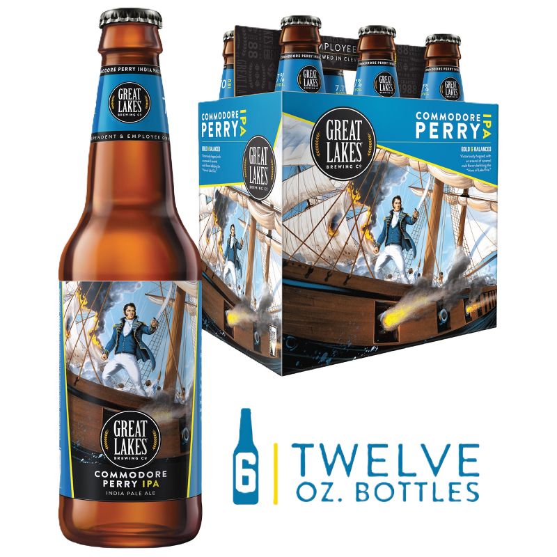 Great Lakes Commodore Perry IPA Beer - 6pk/12 fl oz Bottles, 1 of 2