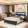 Aheaplus Platform Bed Frame with Reversible Storage Headboard and Charging Station - 4 of 4