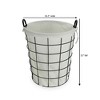 Cheung's Esker Lined Metal Wire Laundry Basket - 3 of 4