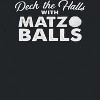 Famous In Real Life Men's Deck The Halls With Matzo Balls Short Sleeve Graphic Cotton T-Shirt - Black 3X - 2 of 3