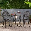 VisioGear Patio Bistro Sets, 3 Pieces Patio Dining Sets,Table with Ice Bucket for Backyard or Poolside, Black, 20.75"*21"*34" - 4 of 4