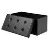 Folding Storage Ottoman Bench Heathered Black - SONGMICS: Waterproof, Padded, No-Tool Assembly - 2 of 4