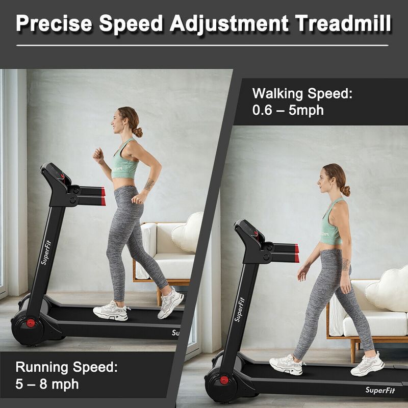 SuperFit 3HP Folding Electric Treadmill Running Machine w/  Speaker Red\Blue\Silver\Purple, 2 of 11