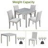 NicBex 5-Piece Counter Height Dining Set, Wooden Kitchen Table with Acrylic Crystal Trim & 4 Upholstered Chairs, Table Set, Dining Chairs Set - 2 of 4