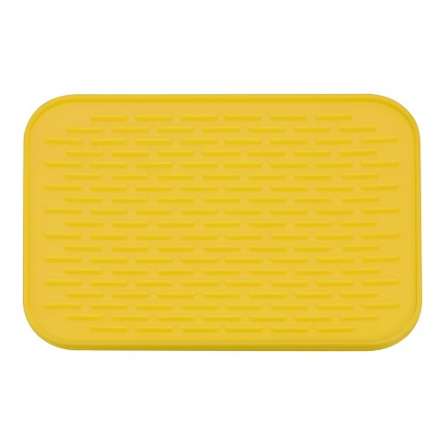 Unique Bargains Dish Drying Mat Set Under Sink Drain Pad Heat Resistant  Suitable For Kitchen Yellow Blue : Target