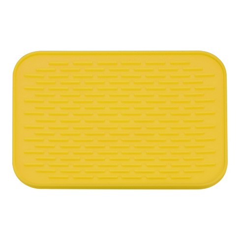 Silicone Dish Drying Mat - Flexible Rubber Dish Draining Mat, Heat  Resistant Silicone, Counter Top Mat, Sink Mat 