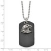 Black Bow Jewelry Men's Stainless Steel & Leather Eagle & Dog Tag Necklace, 22 Inch - 4 of 4
