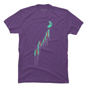 Men's Design By Humans Crypto Trading Hodl Vintage Stock Chart To The Moon By MiuMiuShop T-Shirt - 1 of 3