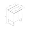 TUYOHW Freestanding and Wall Mounted Light Wood Bathroom Vanity with Ceramic Sink, Large Storage Vanity 2 Doors for Modern Bathrooms - 3 of 4
