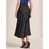 INSPIRE CHIC Women's Satin Maxi Fall High Waist Casual Cocktail Party Wedding Mermaid Long Skirts - 4 of 4