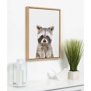 Sylvie Raccoon Framed Canvas by Amy Peterson - Kate and Laurel - 1 of 4