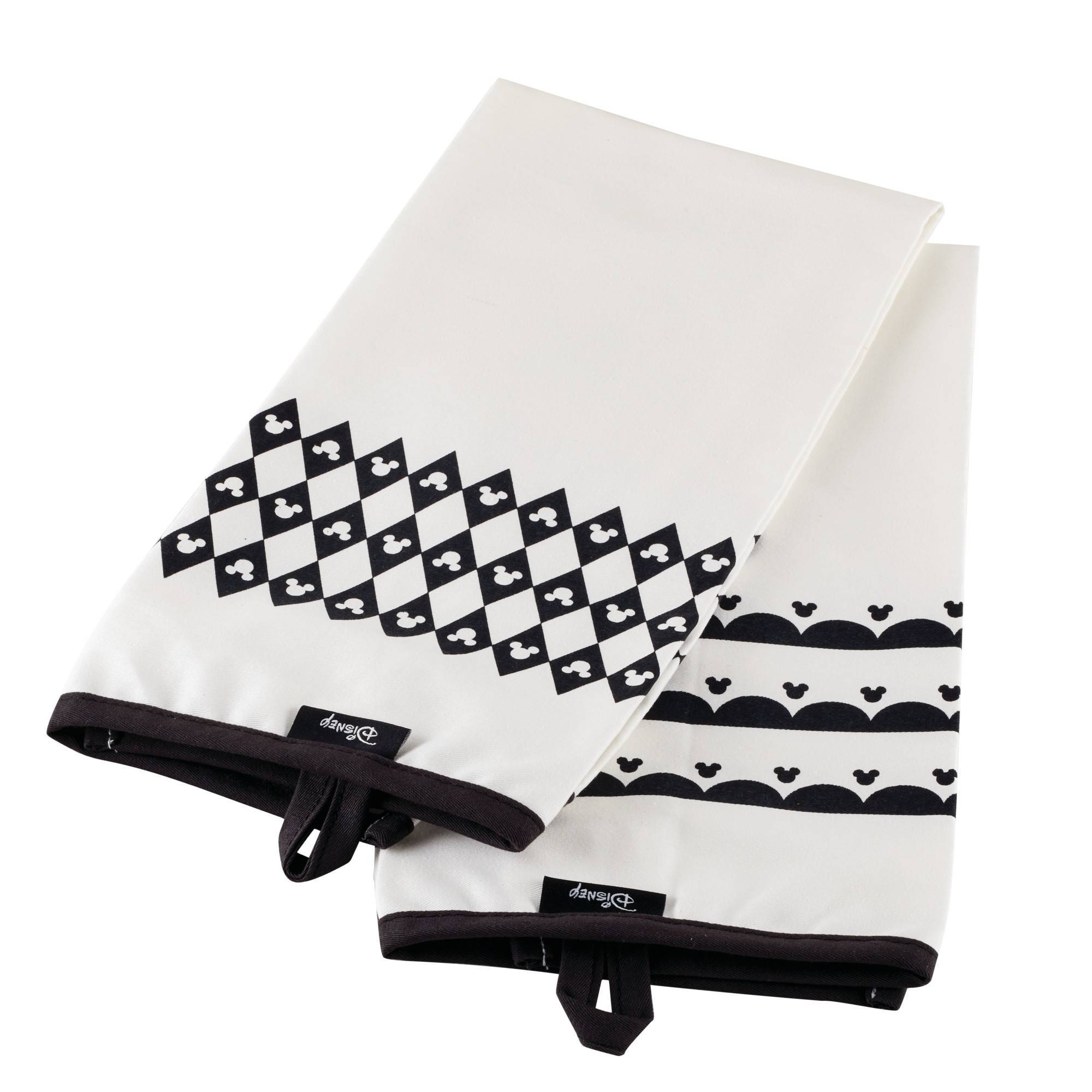 Disney Home Monochrome Set of 2 Kitchen Towels