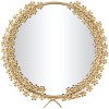 Metal Floral 3D Wall Mirror Gold - CosmoLiving by Cosmopolitan: Entryway, Traditional Style, No Assembly Required - 3 of 4