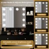 KTMBDW Vanity Desk with Mirror, LED Lights and Power Outlet Makeup Vanity Table with 9 Drawers and 2 Storage Shelves Dressing Table for Bedroom - 3 of 4