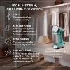 Rowenta Pure Force 1875W 2-in-1 Steam Iron & Garment Steamer for Clothes - Black & Green - 2 of 4
