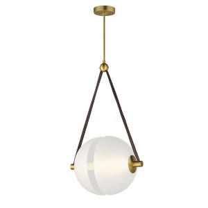 ET2 Lighting Dispatch 1 - Light Pendant in  Natural Aged Brass - 1 of 3