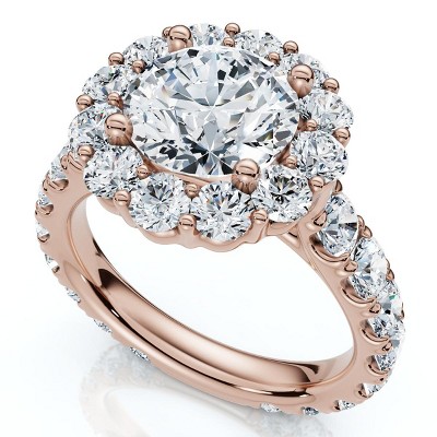 Pompeii3 Certified 4 1/4Ct Diane Diamond Engagement Ring 14k Gold or Platinum Lab Created