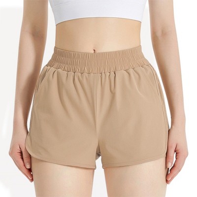 Anna-Kaci Active Women's High Waist Athletic Shorts with Elastic Waistband and Side Pockets