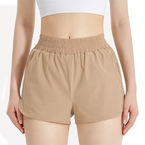 Anna-Kaci Active Women's High-Waist Elastic Athletic Shorts with Side Mesh Panels - 1 of 4