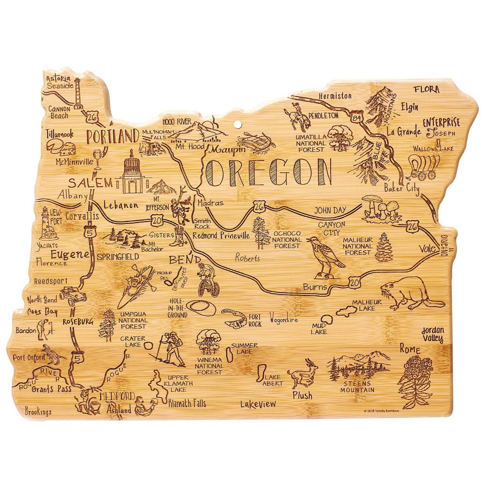 Photos - Chopping Board / Coaster Totally Bamboo Destination Oregon Serving and Cutting Board