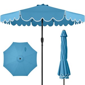 9ft patio umbrella base 11 x 9 ft Cantilever with 360° Rotation and Easy Tilt Adjustment-Beige Fade resistant EHVYBDX Camouflage Parasol, Rain-proof f25 Color:Coyote Brown