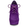 Allegra K Women's Platform Chunky Heel Lace Up Booties - 3 of 4