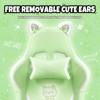 Okak Modern Cute Cat Swivel Gaming Chair with Paw Lumbar Cushion,High Ergonomic Task Chair Computer Chair for Adults - 2 of 4