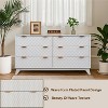 6 Drawers Dresser with Faux Marble Top, Sturdy Storage Cabinet with Anti-Tip Design - 3 of 4