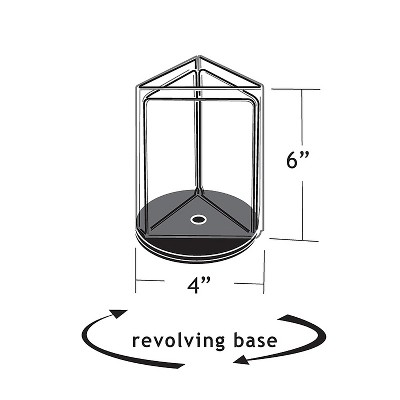Clear Acrylic Triple-Sided Revolving Desktop Sign Holder