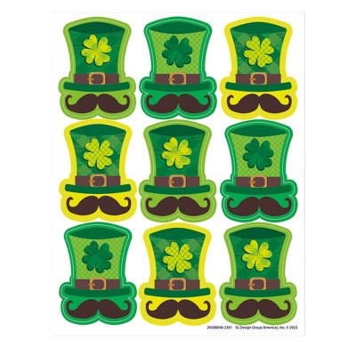 Eureka® St. Pat's Hats Giant Stickers, 36 Per Pack, 12 Packs