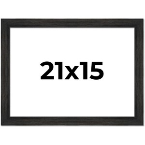 PosterPalooza | 21x15 Wide Barnwood Picture Frame, UV Acrylic, 6 Finishes - Grey, Brown, White, and Black - 1 of 4